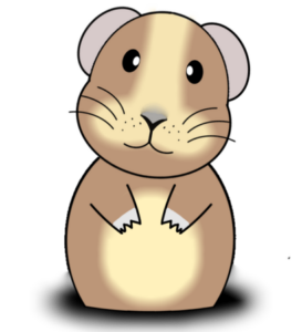 私のキャラクターイラストのナキウサギです。